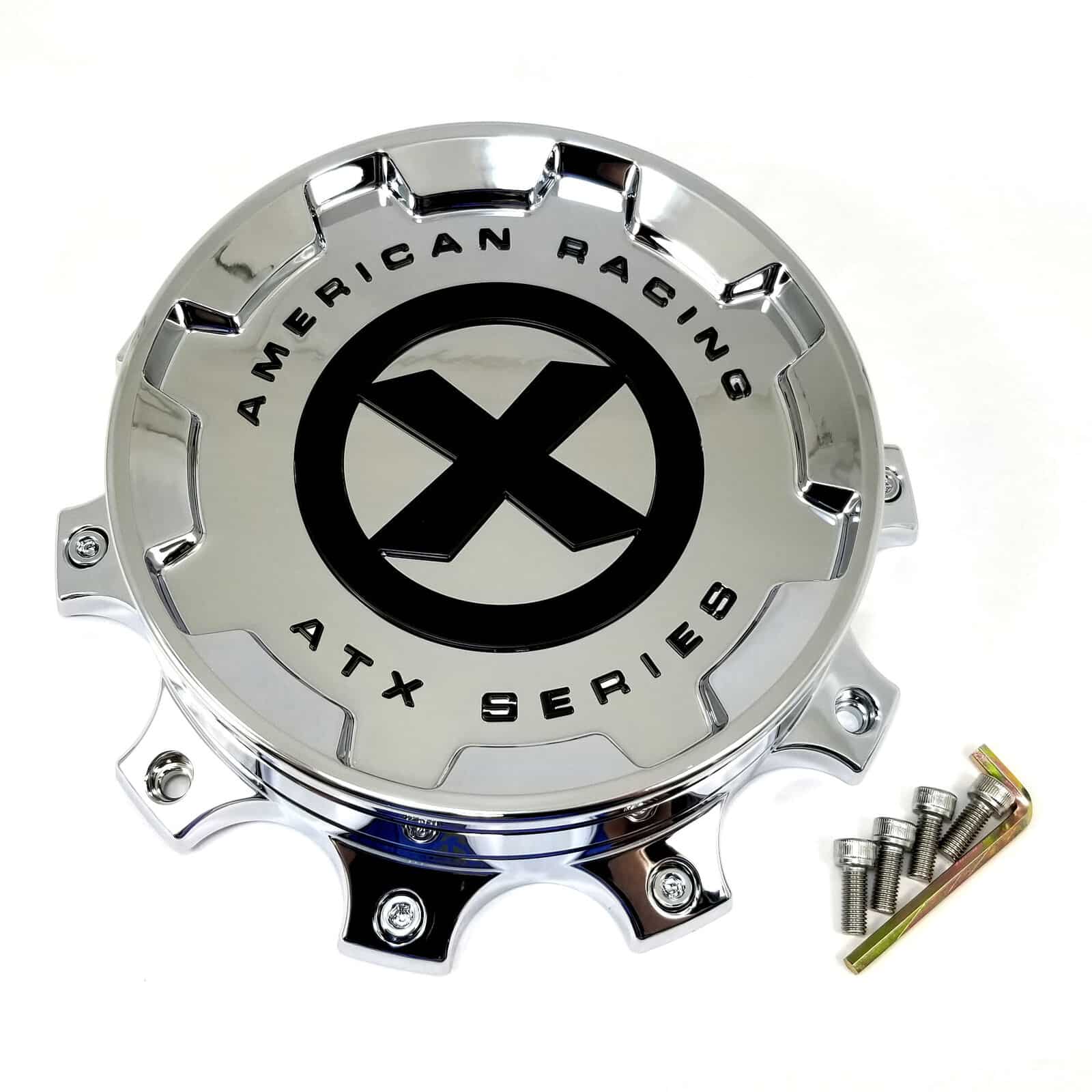 ATX Chrome Wheel Center Hub Cap – 5-1/4" OD X 3-3/8" H, Snap-In Closed-End (391K132)